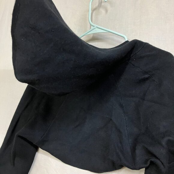 NWT Wild Fable Women's Black Hooded Cropped Sweater Shrug Long Sleeve - Picture 8 of 12